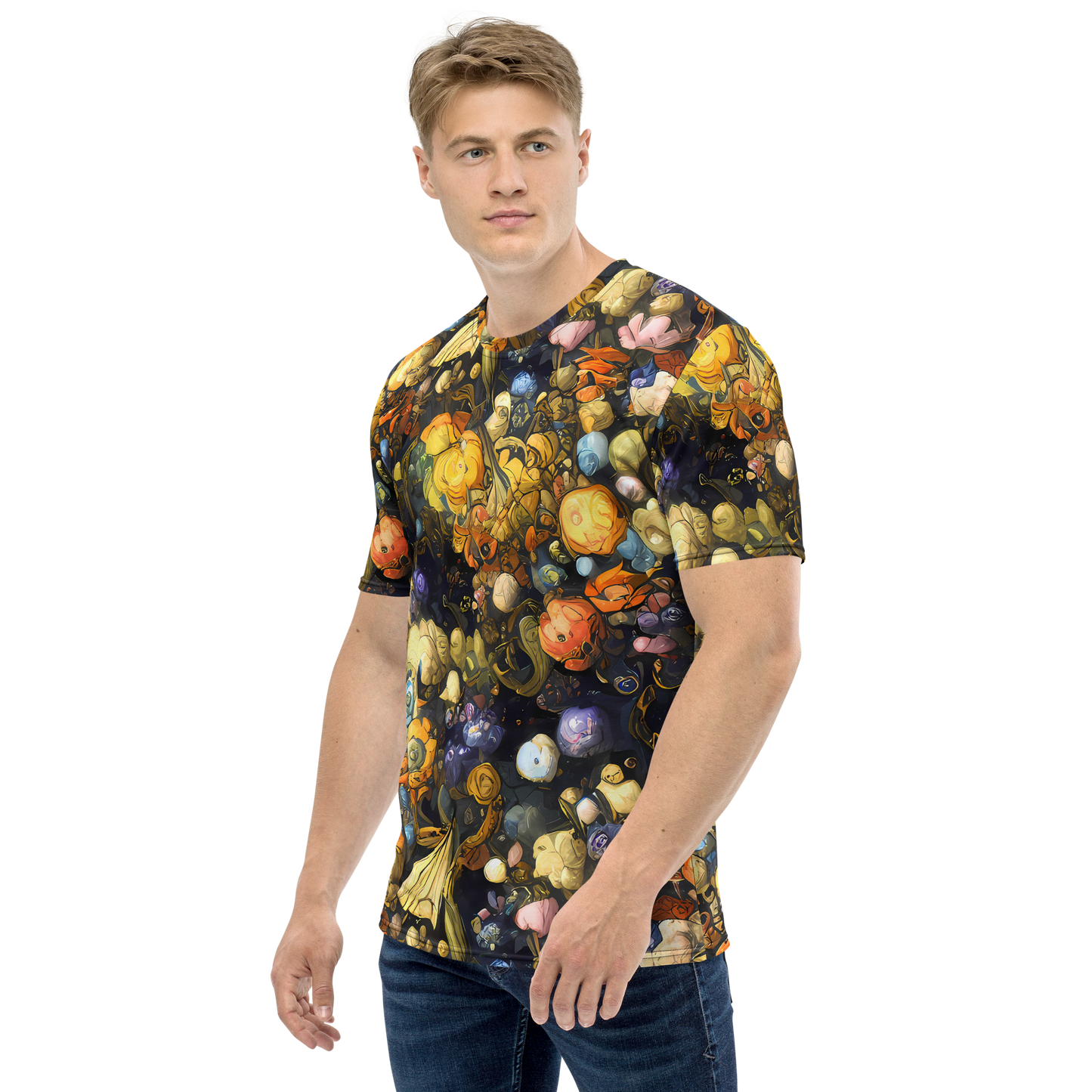 Men's Crew Neck T-Shirt - Baroque Blossom