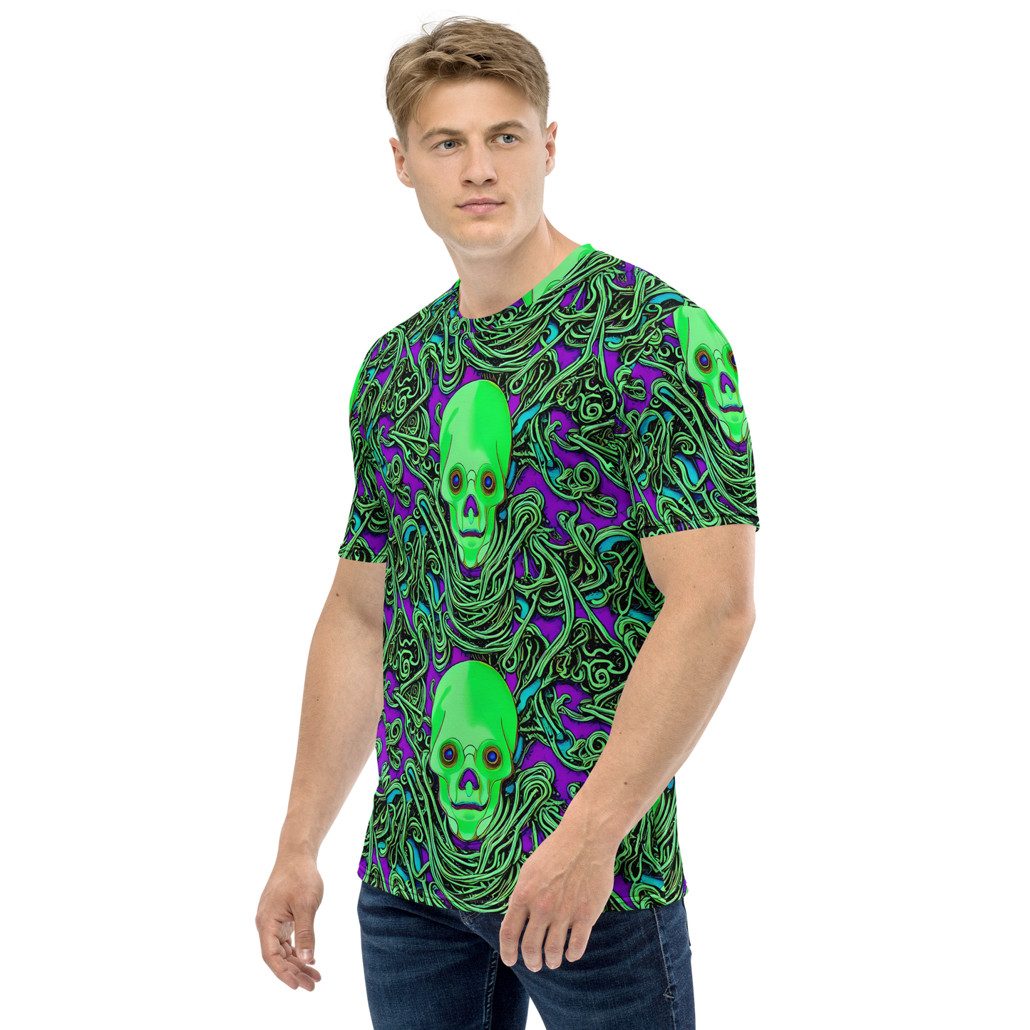 Men's Crew Neck T-Shirt - Ghostly Labyrinth