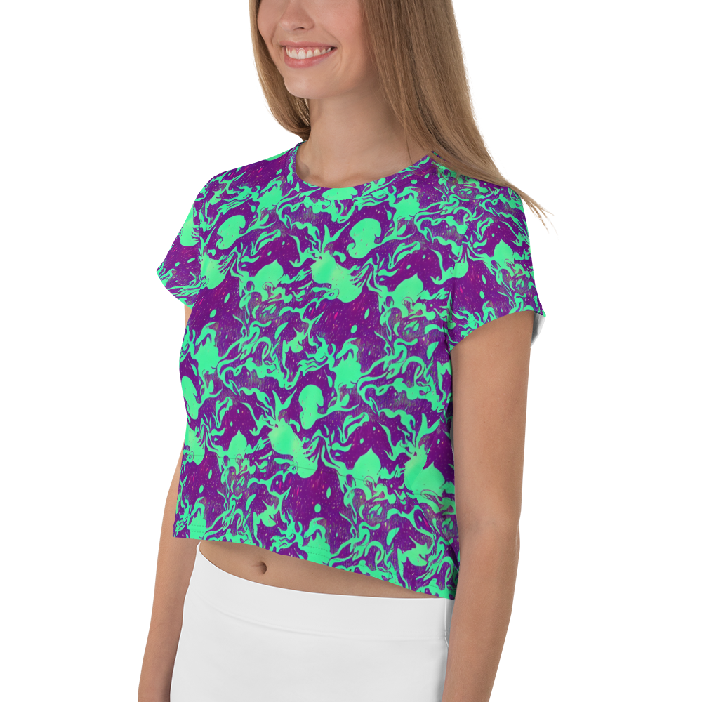 Women's Crop Tee - Alien Ripples