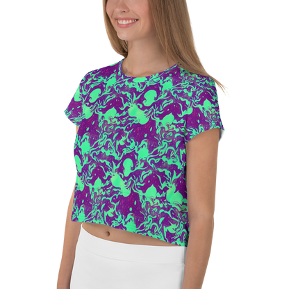 Women's Crop Tee - Alien Ripples