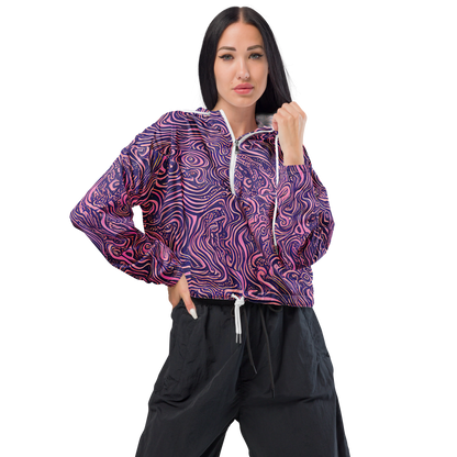 Women's Cropped Windbreaker - Ethereal Etch