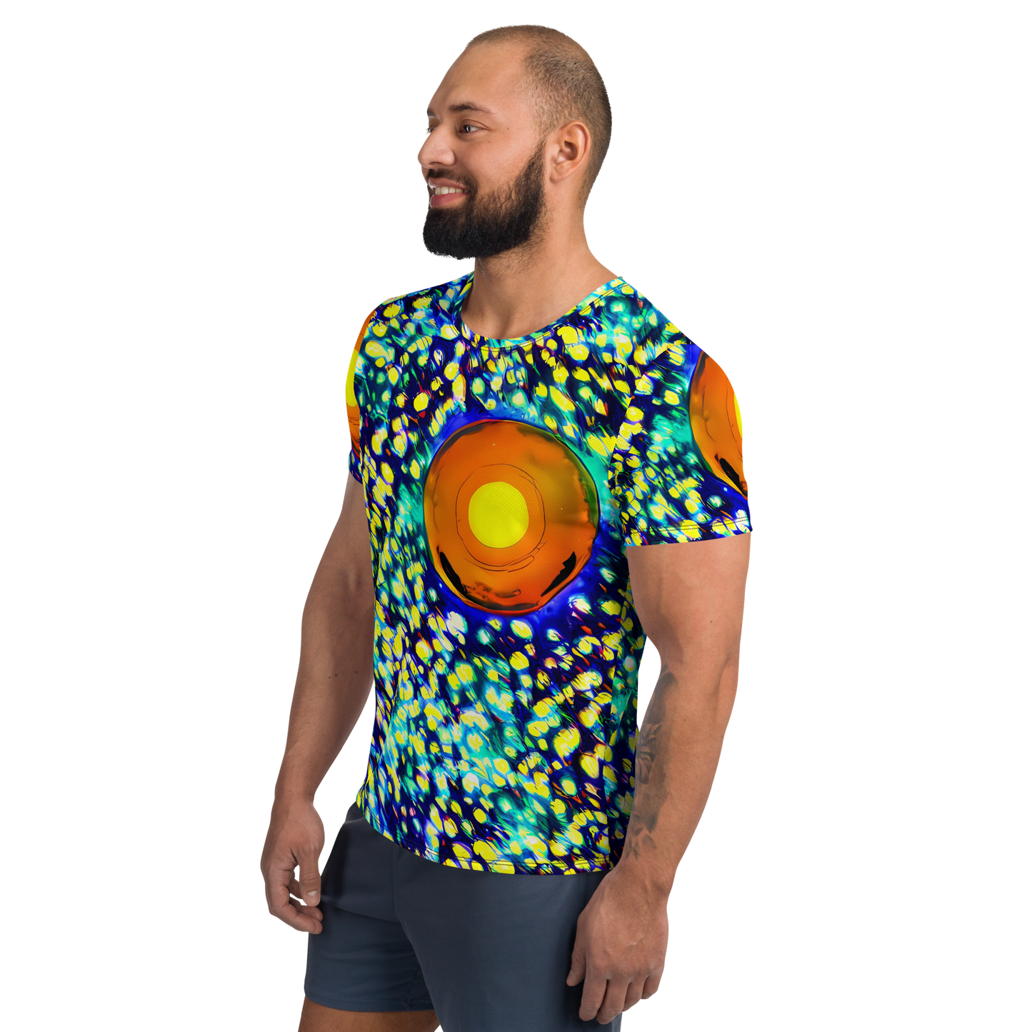 Men's Athletic T-Shirt - Illuminated Whirl