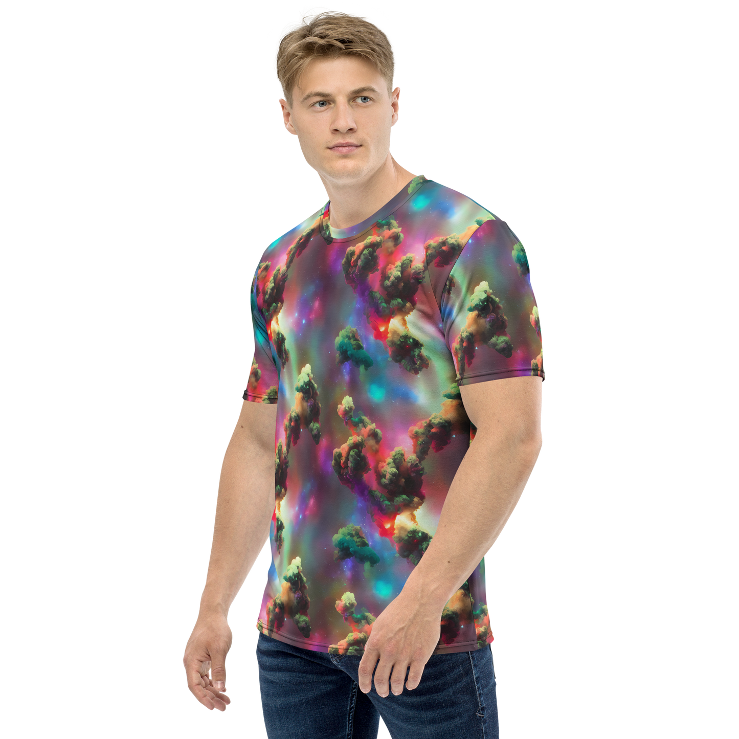 Men's Crew Neck T-Shirt - Nebula Dreams