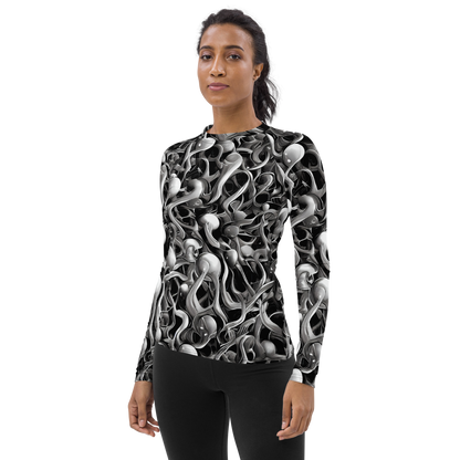 Women's Rash Guard - Fluid Monochrome