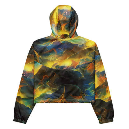 Women's Cropped Windbreaker - Ethereal Glow