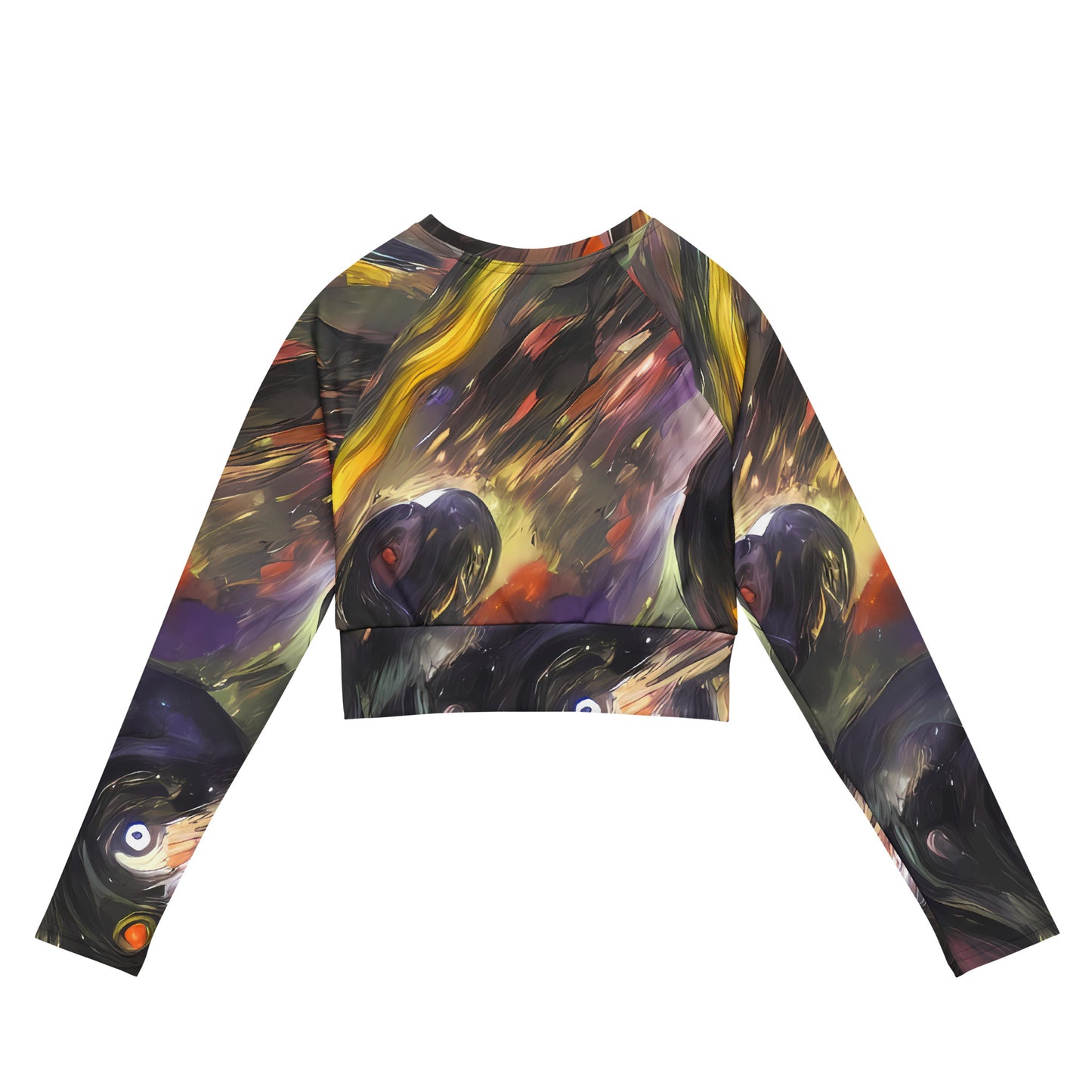 Long Sleeve Crop Top - Orbiting Embers