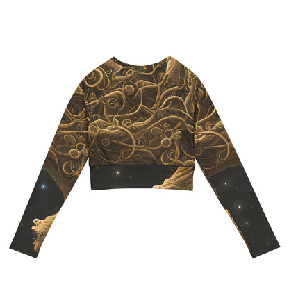 Long Sleeve Crop Top - Gilded Reverie
