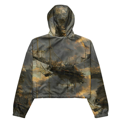 Women's Cropped Windbreaker - Ethereal Armada