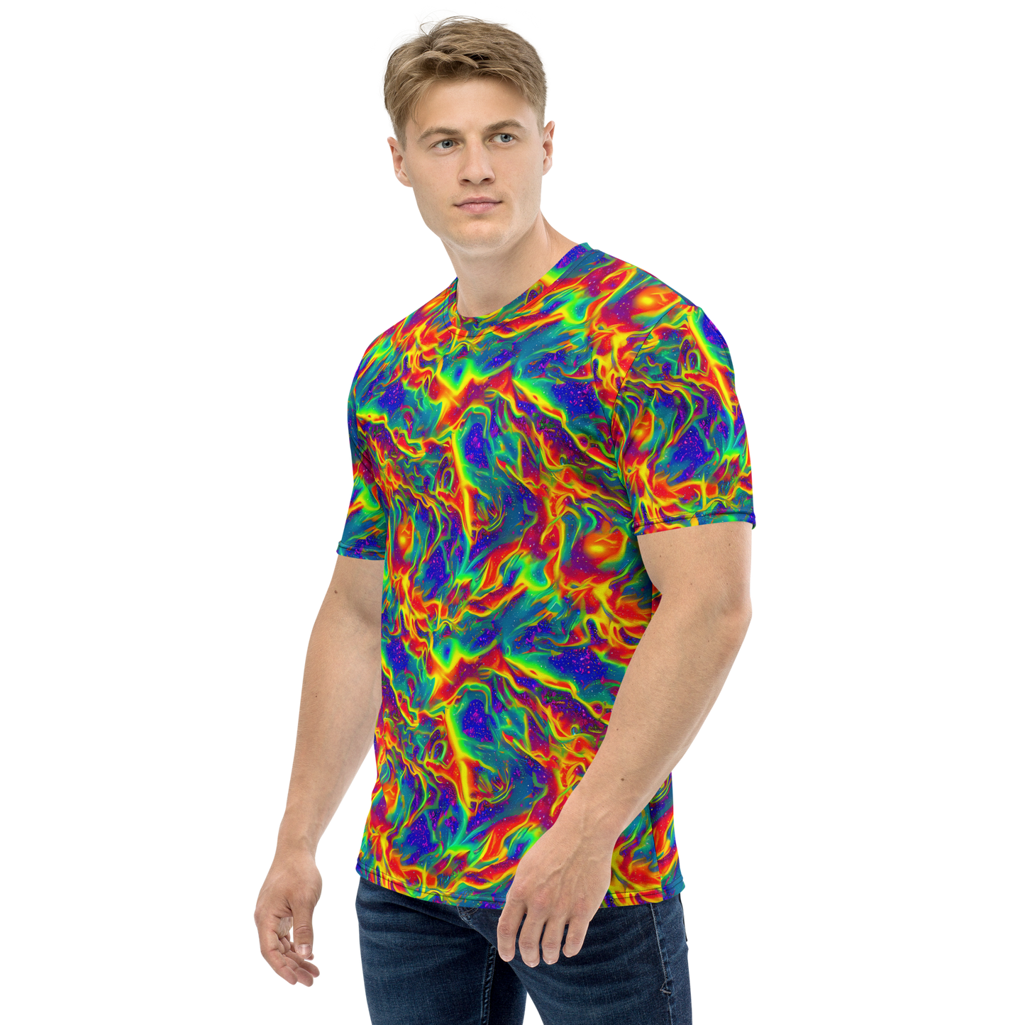 Men's Crew Neck T-Shirt - Nebula Symphony