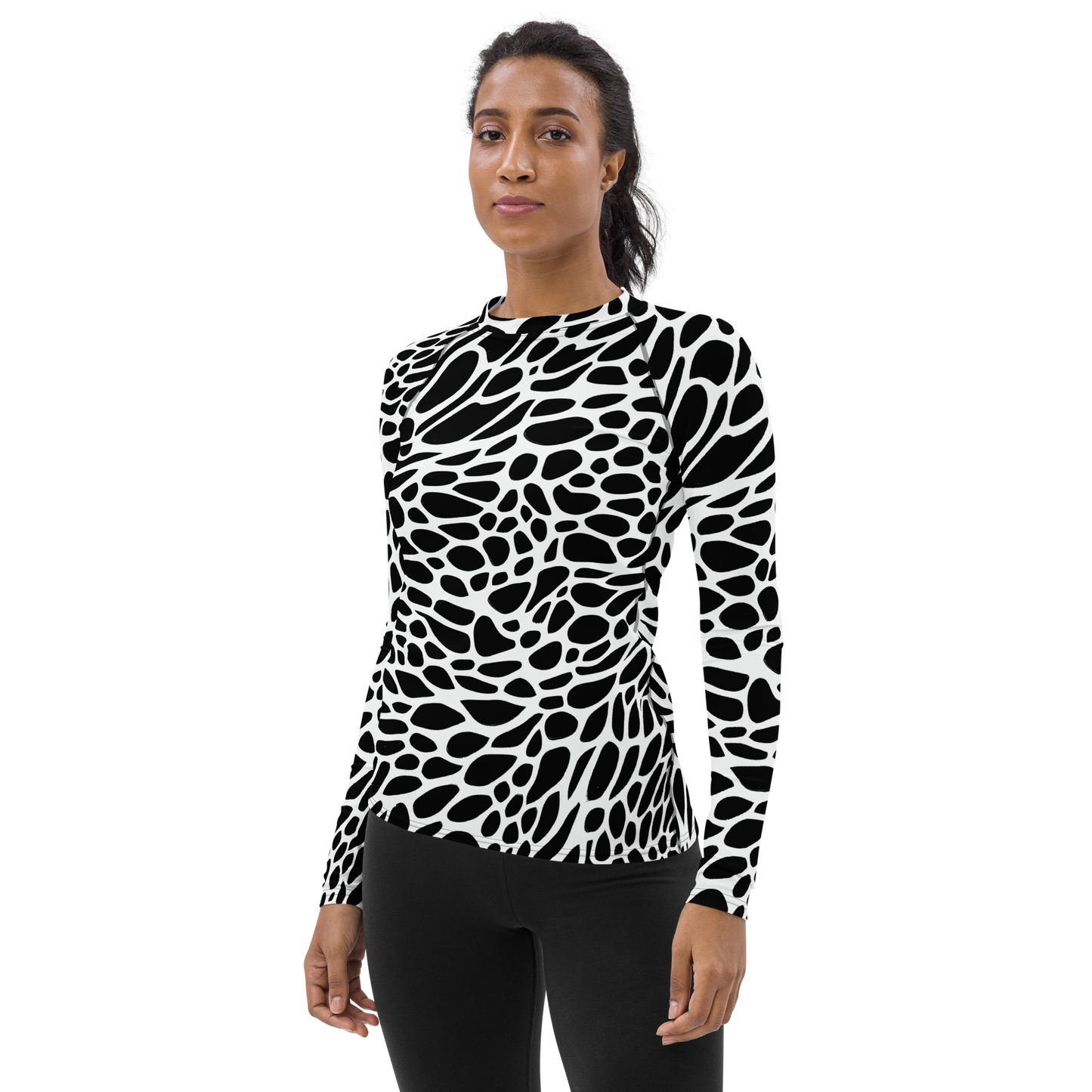 Women's Rash Guard - Monochrome Mystique