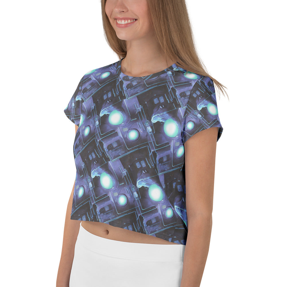 Women's Crop Tee - Galactic Circuit