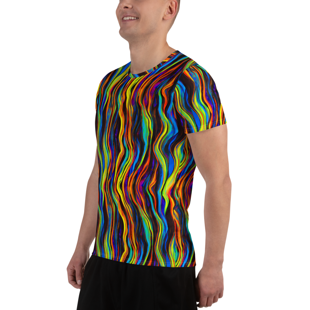 Men's Athletic T-Shirt - Celestial Waves