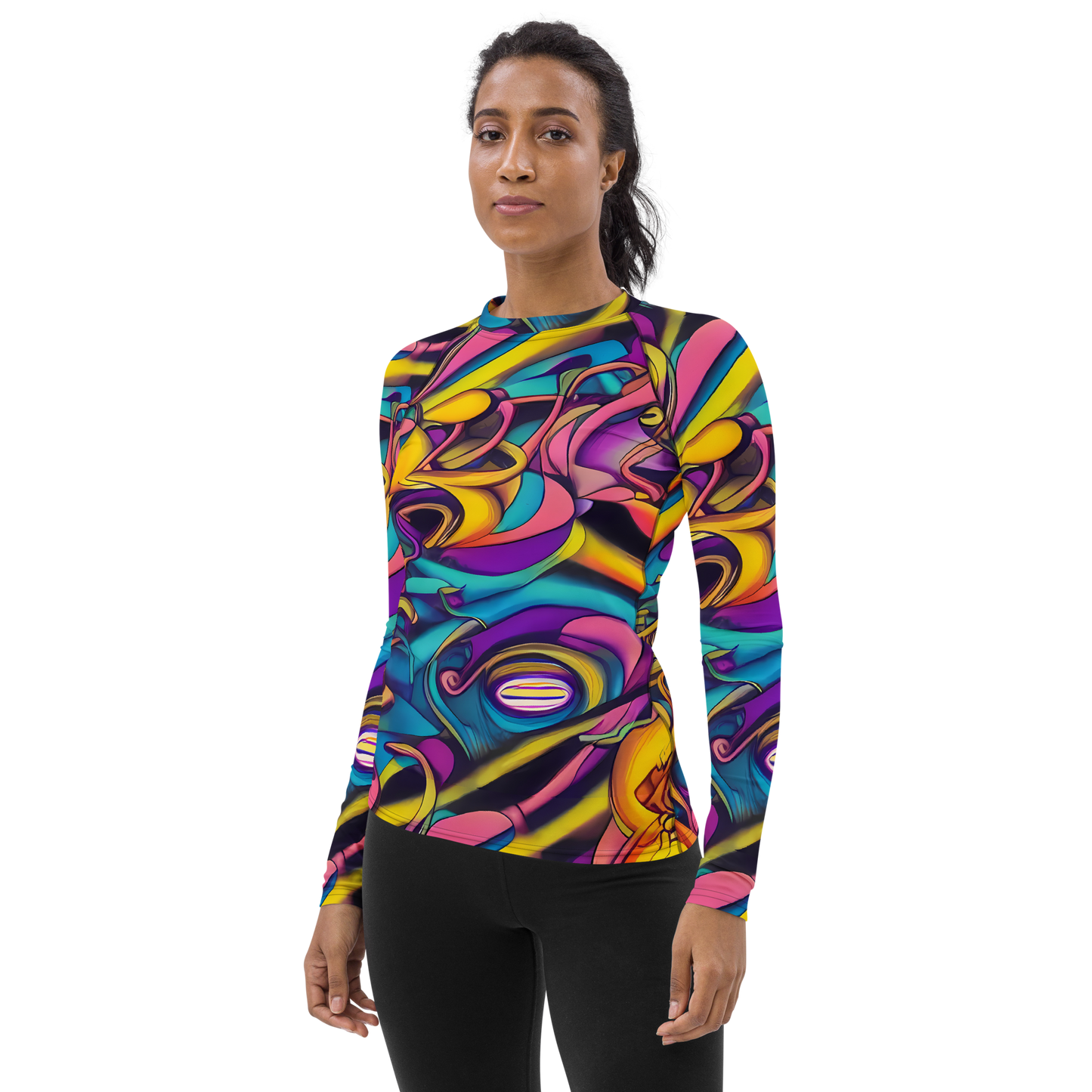 Women's Rash Guard - Pre-Raphaelite Wave