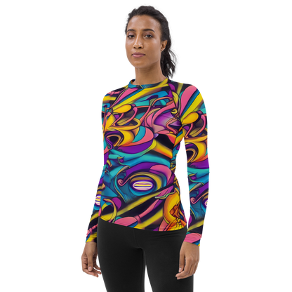 Women's Rash Guard - Pre-Raphaelite Wave