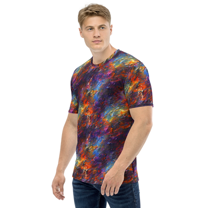 Men's Crew Neck T-Shirt - Auroral Ripples