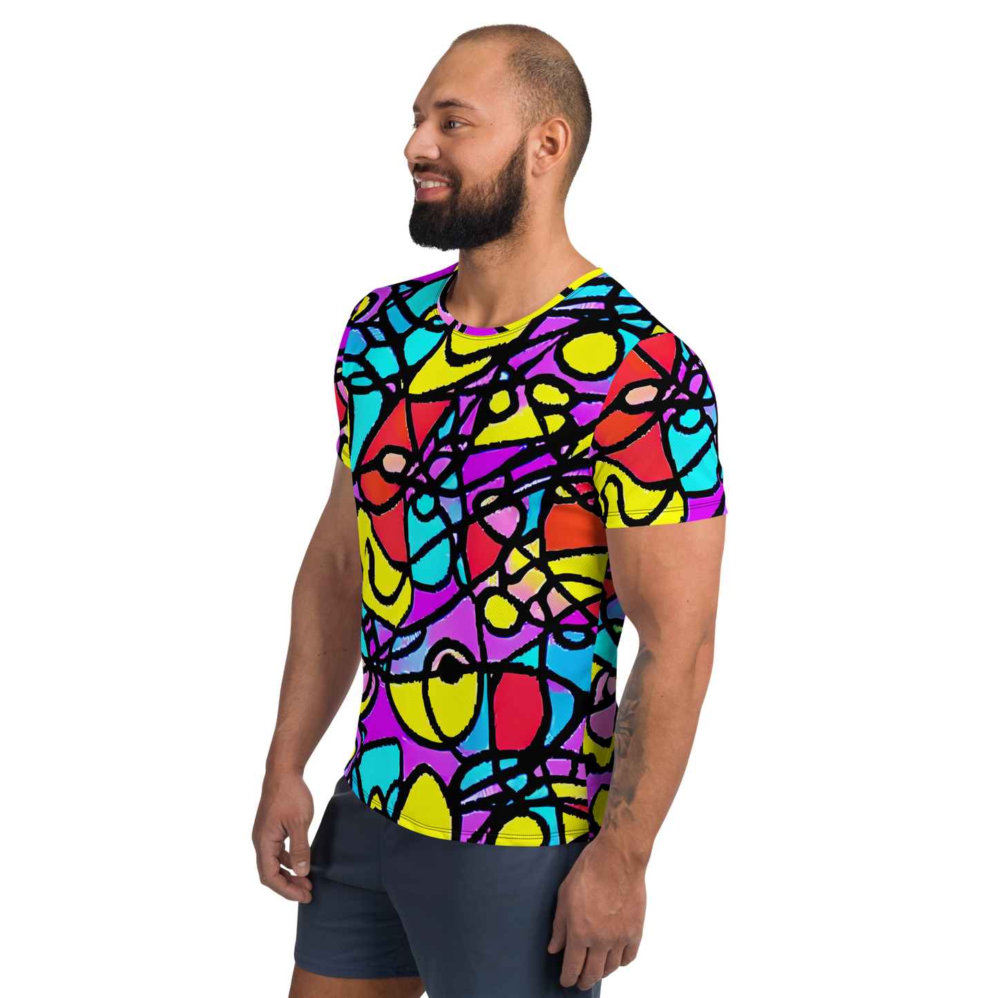 Men's Athletic T-Shirt - Radiant Chaos