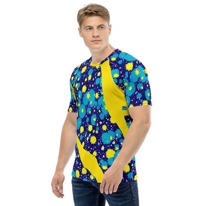 Men's Crew Neck T-Shirt - Starburst Splash