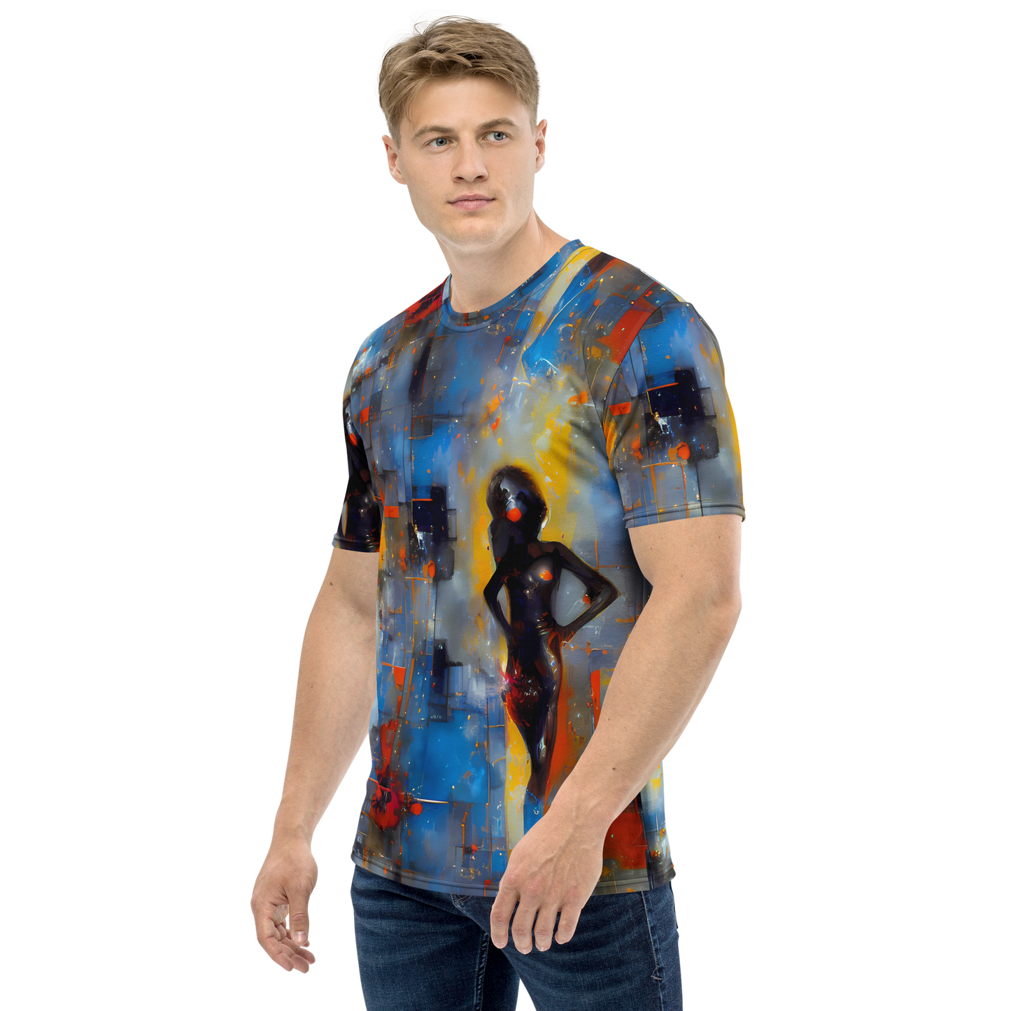 Men's Crew Neck T-Shirt - Neoblock Fusion