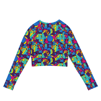 Long Sleeve Crop Top - Psychedelic Harmony
