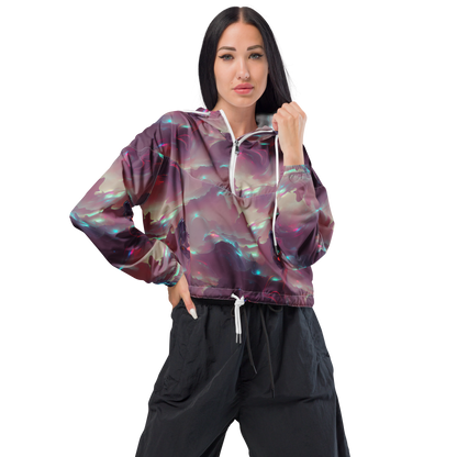 Women's Cropped Windbreaker - Astral Illusions