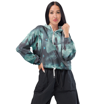 Women's Cropped Windbreaker - Liquid Serenity