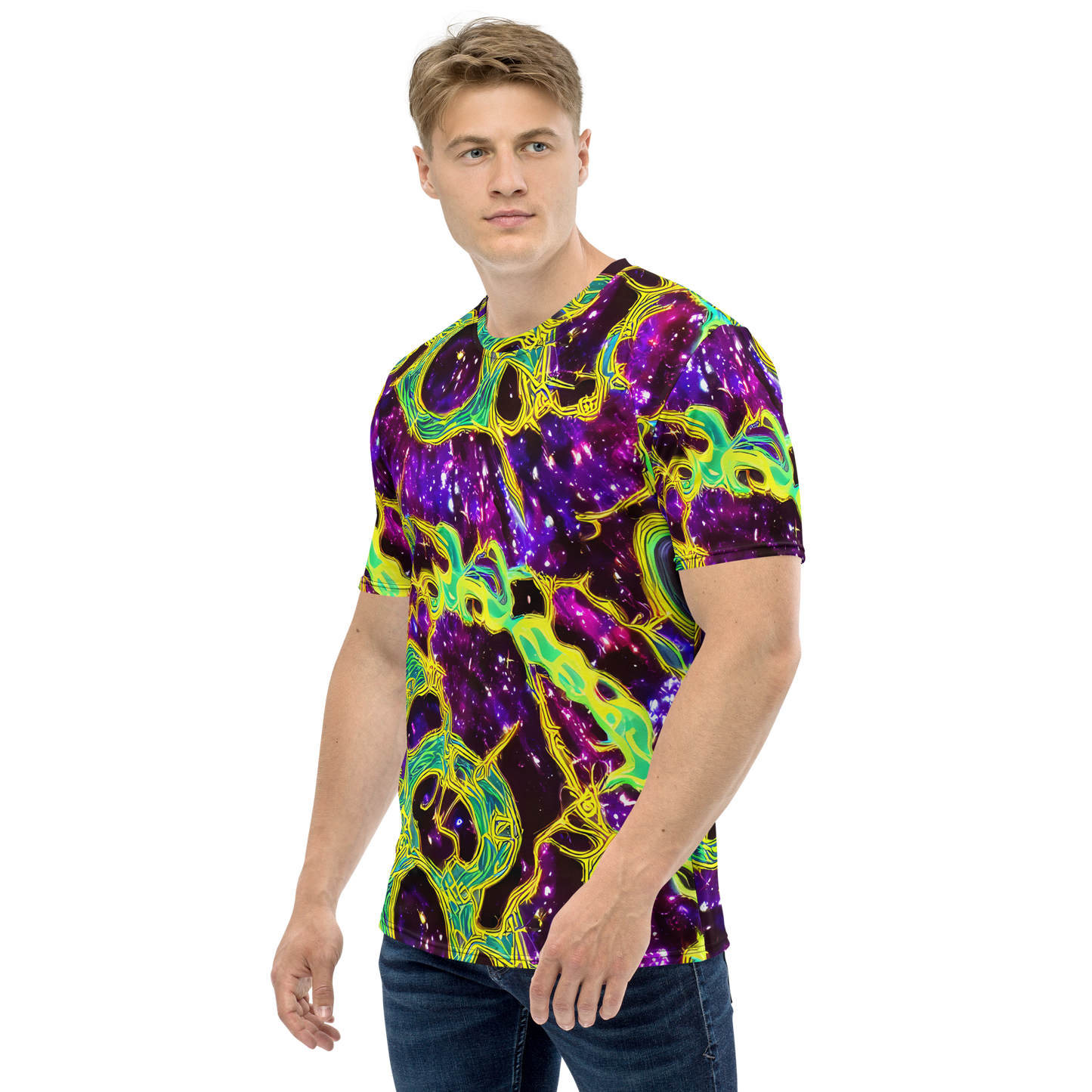 Men's Crew Neck T-Shirt - Galactic Web