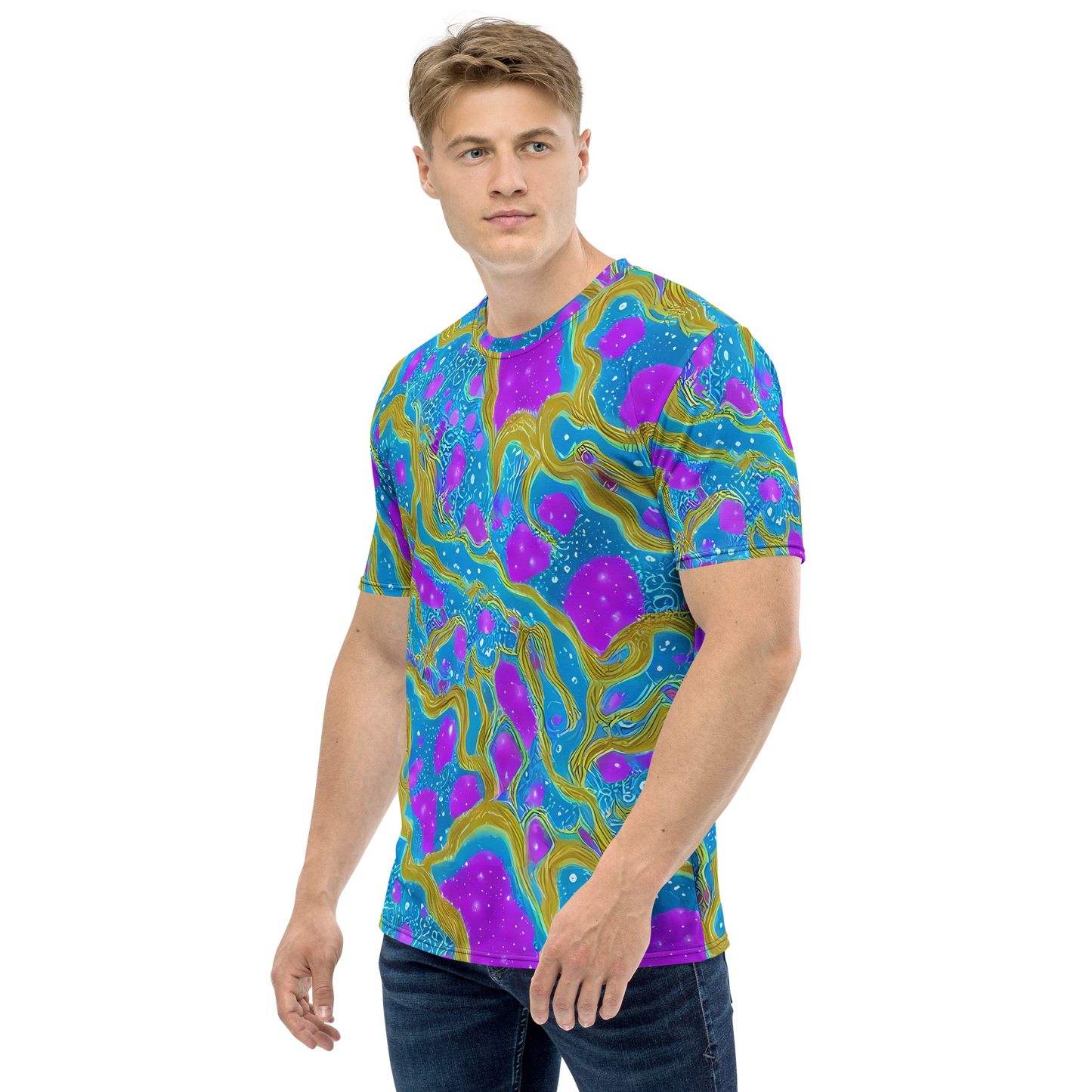 Men's Crew Neck T-Shirt - Mystic Waves