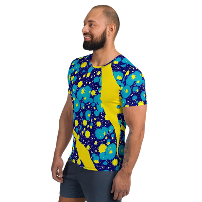 Men's Athletic T-Shirt - Starburst Splash