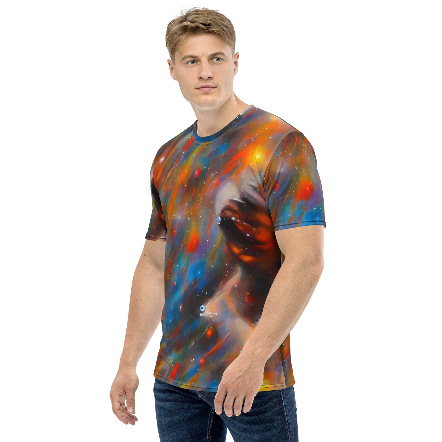 Men's Crew Neck T-Shirt - Painterly Void