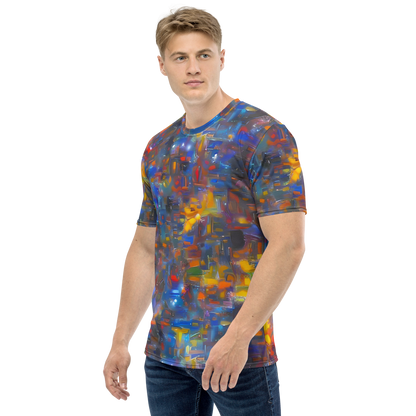 Men's Crew Neck T-Shirt - Abstract Conflux