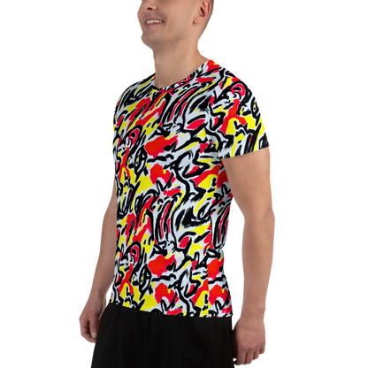 Men's Athletic T-Shirt - Cosmic Brushstrokes