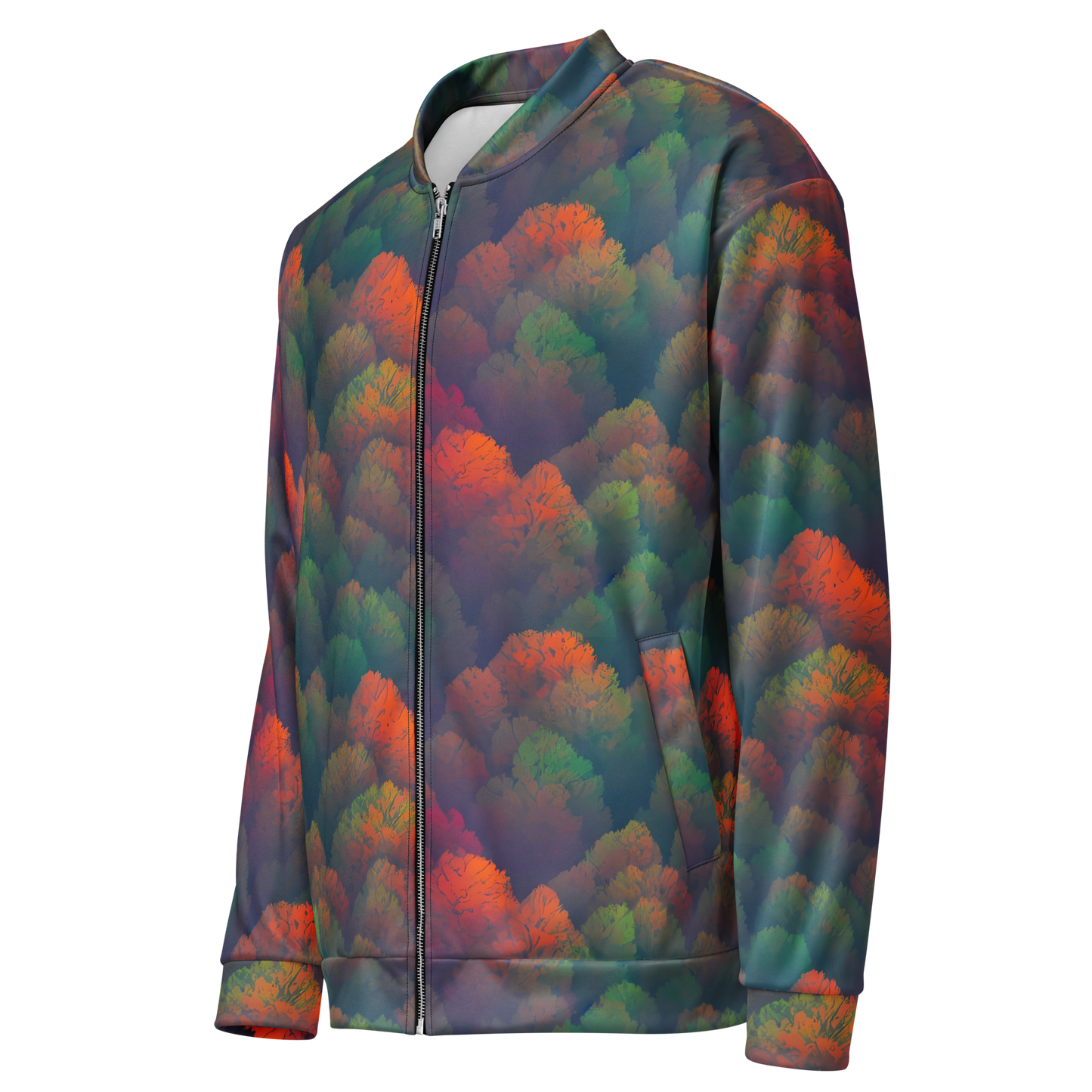 Bomber Jacket - Flame-Kissed Foliage