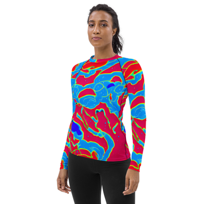 Women's Rash Guard - Electric Bloom