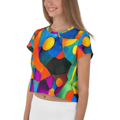 Women's Crop Tee - Galactic Jigsaw
