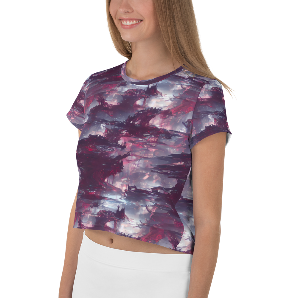 Women's Crop Tee - Twilight Fortresses