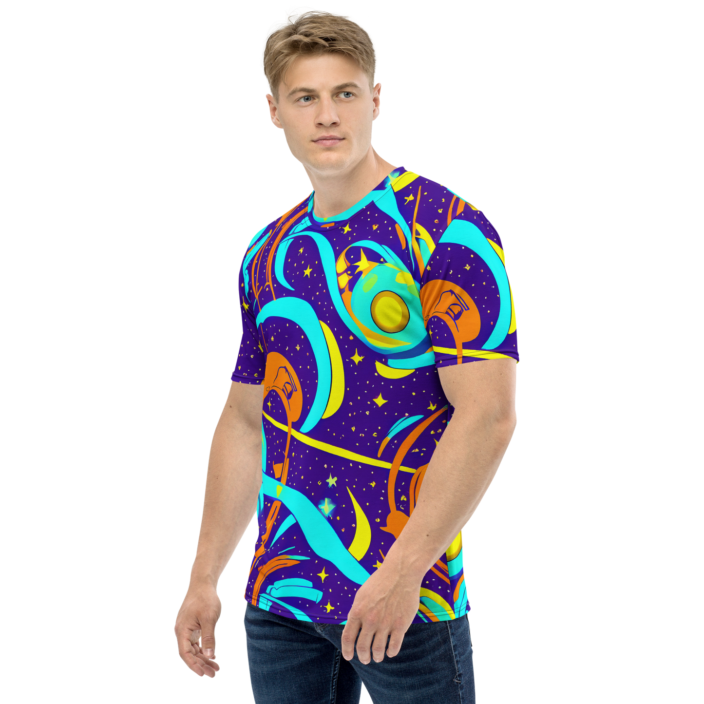 Men's Crew Neck T-Shirt - Stellar Swirl