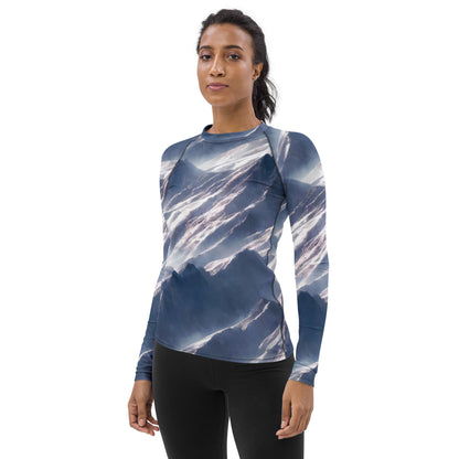 Women's Rash Guard - Frosted Zenith