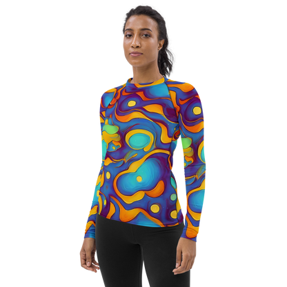 Women's Rash Guard - Pelton Swirl