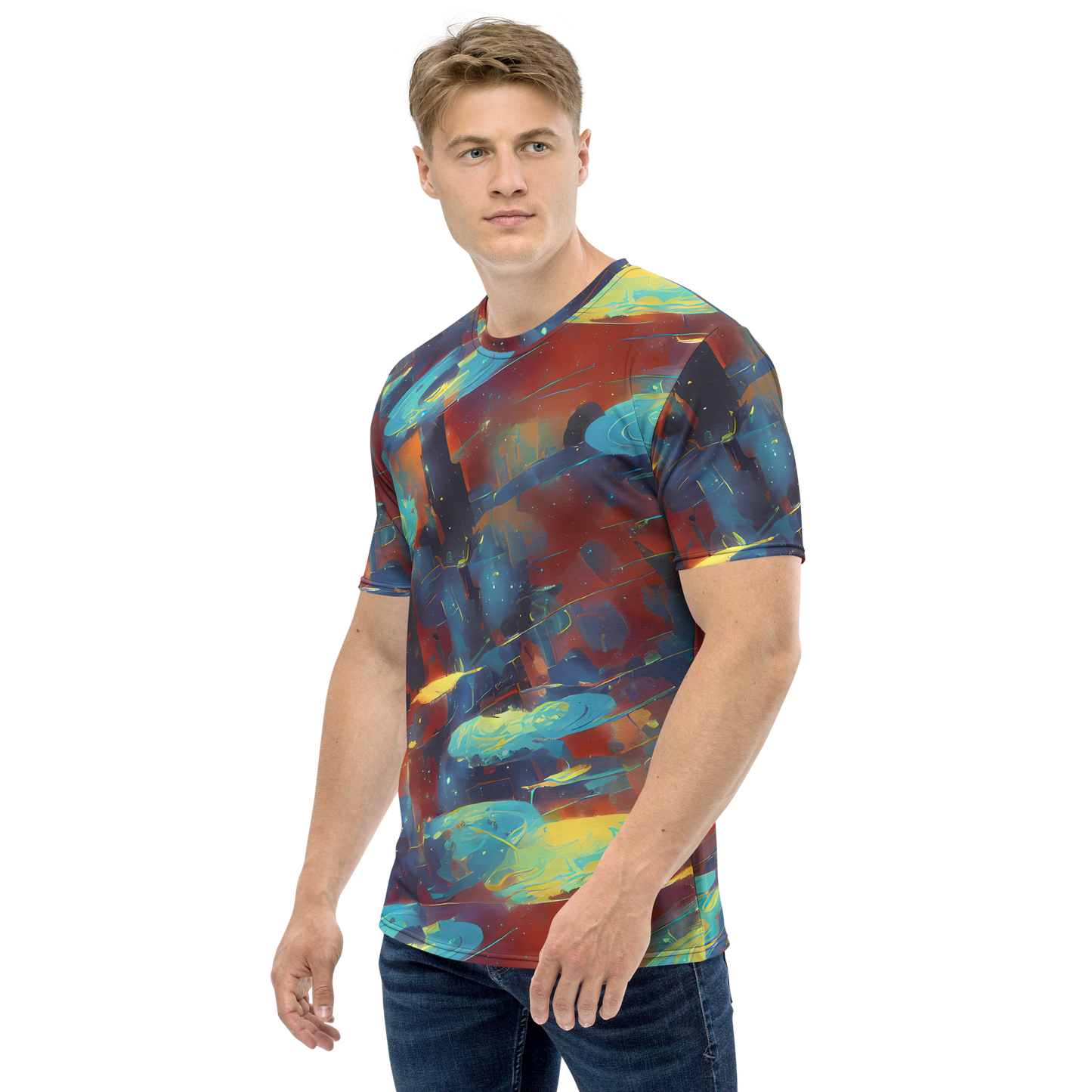 Men's Crew Neck T-Shirt - Journey Through Infinity