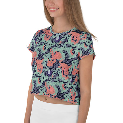 Crop Tee - Cosmic Coral