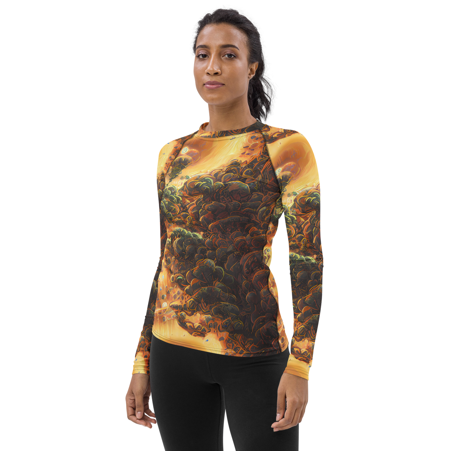 Women's Rash Guard - Volcanic Cascade