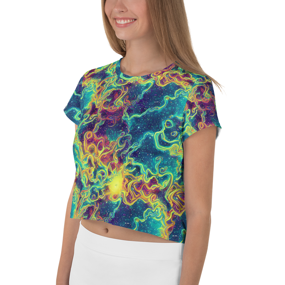 Women's Crop Tee - Echoed Pulses