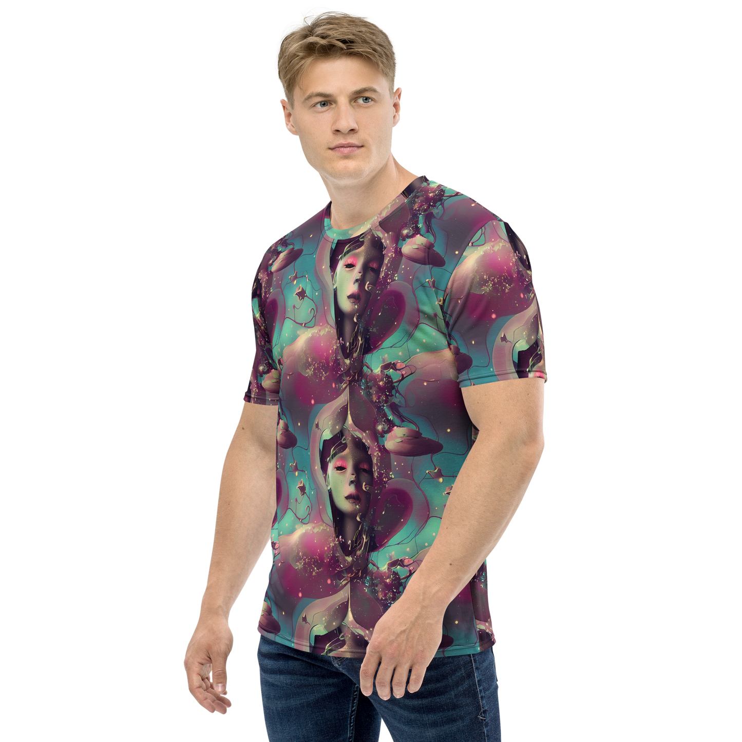 Men's Crew Neck T-Shirt - Nouveau Galaxy