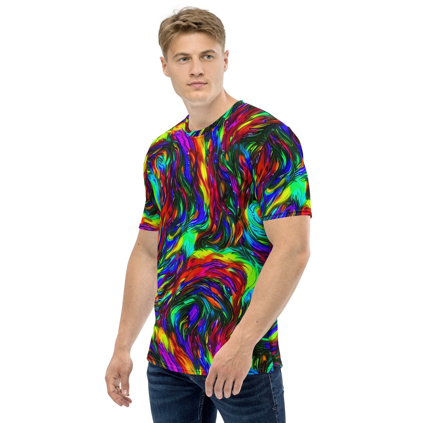 Men's Crew Neck T-Shirt - Calraet Swirl
