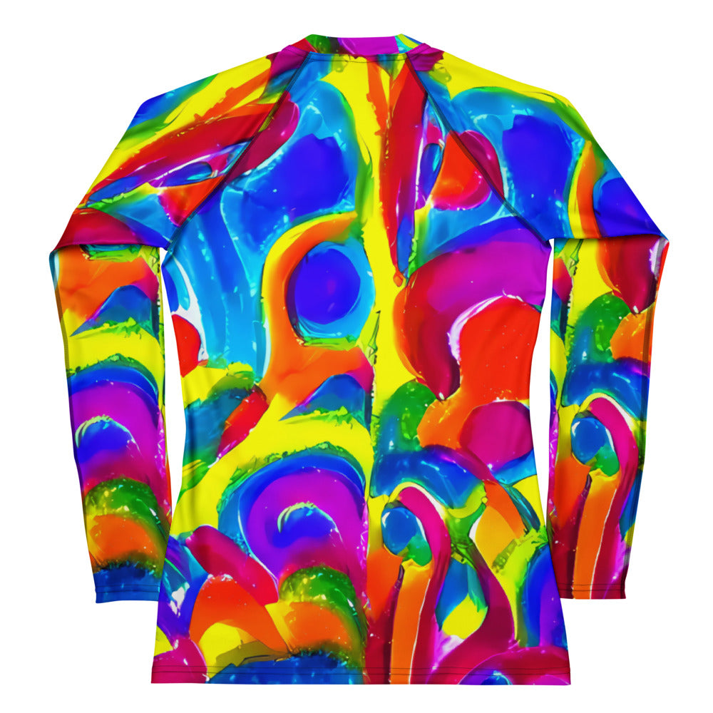 Women's Rash Guard - Psychedelic Splash