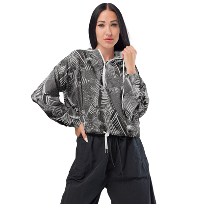 Women's Cropped Windbreaker - Piranesi's Web