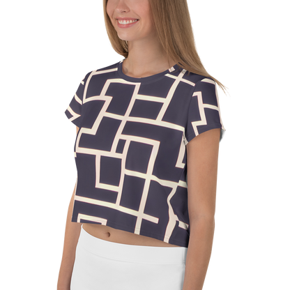 Women's Crop Tee - Gilded Gridlock