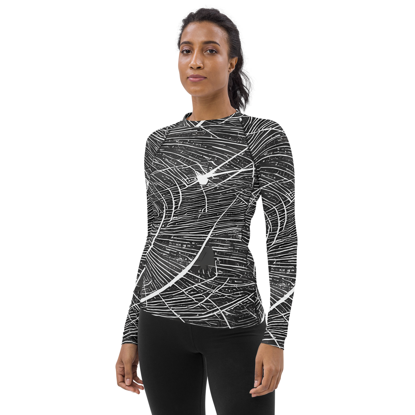 Women's Rash Guard - Silver Echo