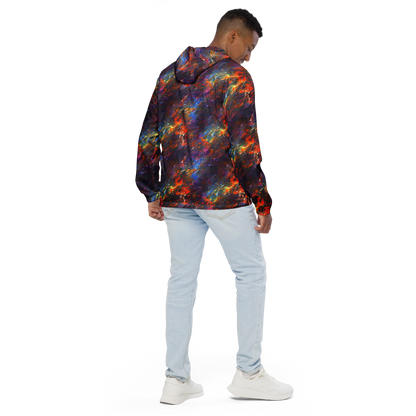 Men's Windbreaker - Auroral Ripples