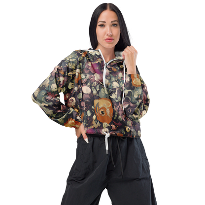 Women's Cropped Windbreaker - Visions of the Unseen